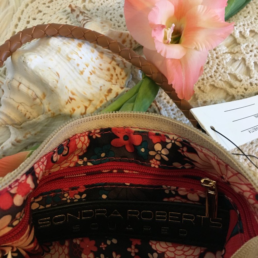 Sondra Roberts Floral Flip Flop Mini-Crossbody Bag - Picture 4 of 6